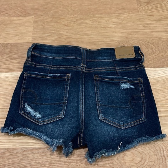 American Eagle Hi-Rise Shortie Distressed 00 Raw Hem Country Beach - Picture 4 of 7